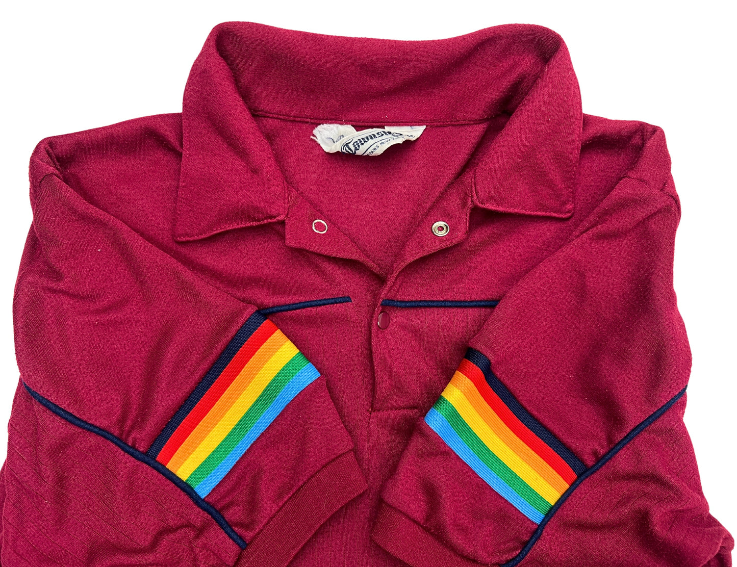 60’s Rainbow Striped Townsley Henley Polo Size Medium