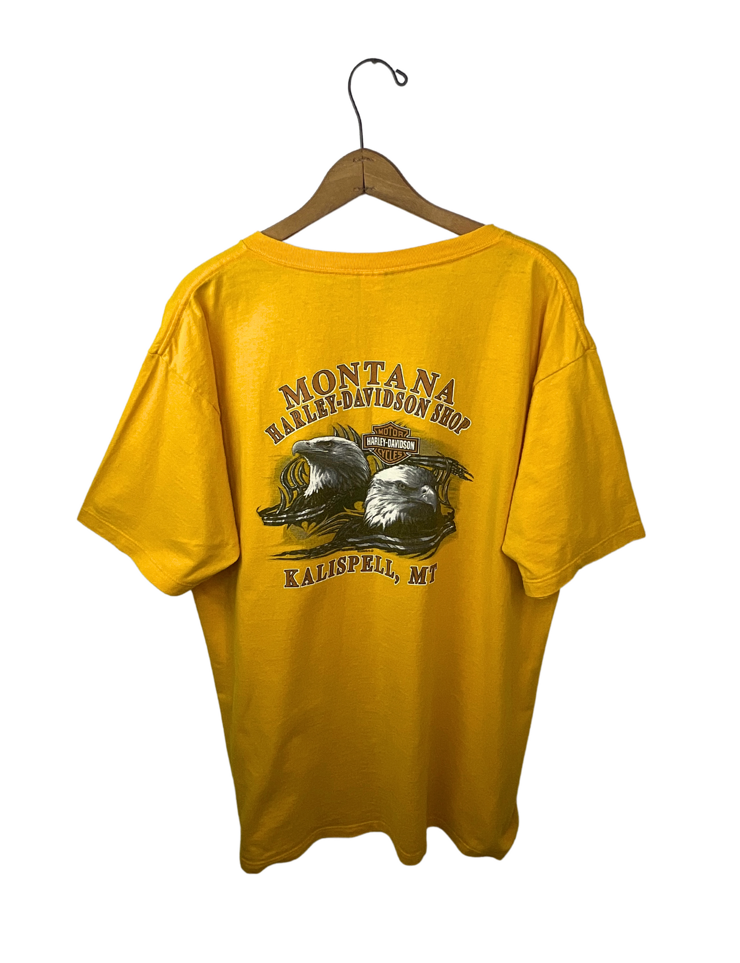 2005 Harley Davidson Kalispell, Montana Bald Eagle Biker T-shirt Size XL