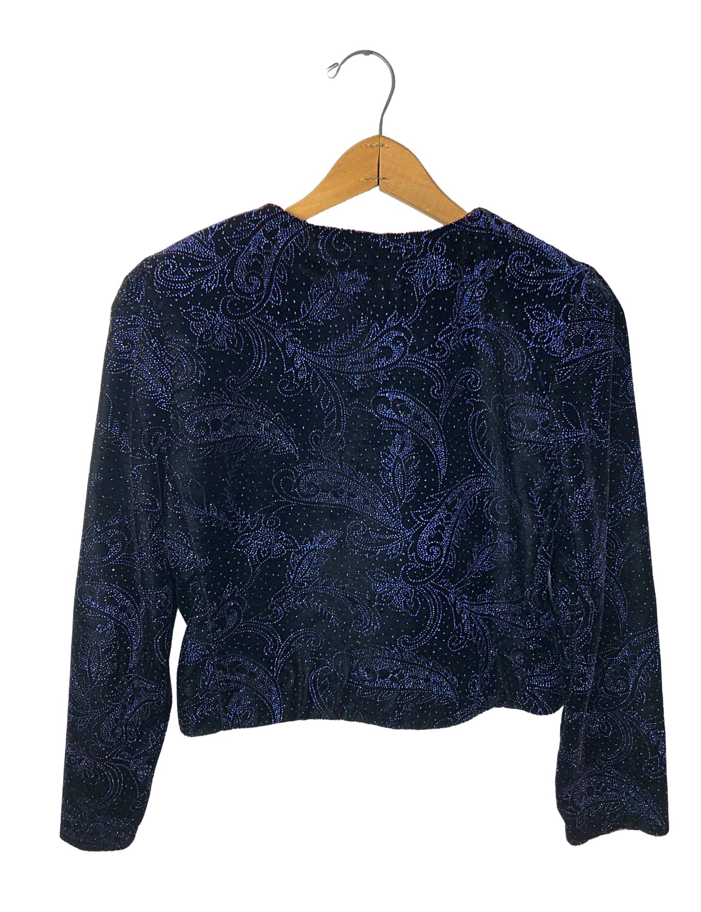 90’s Velvet Sequined Brioche Cropped Ballet Coat Size Small