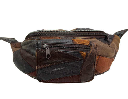 90’s Leather Patchwork Fanny Pack