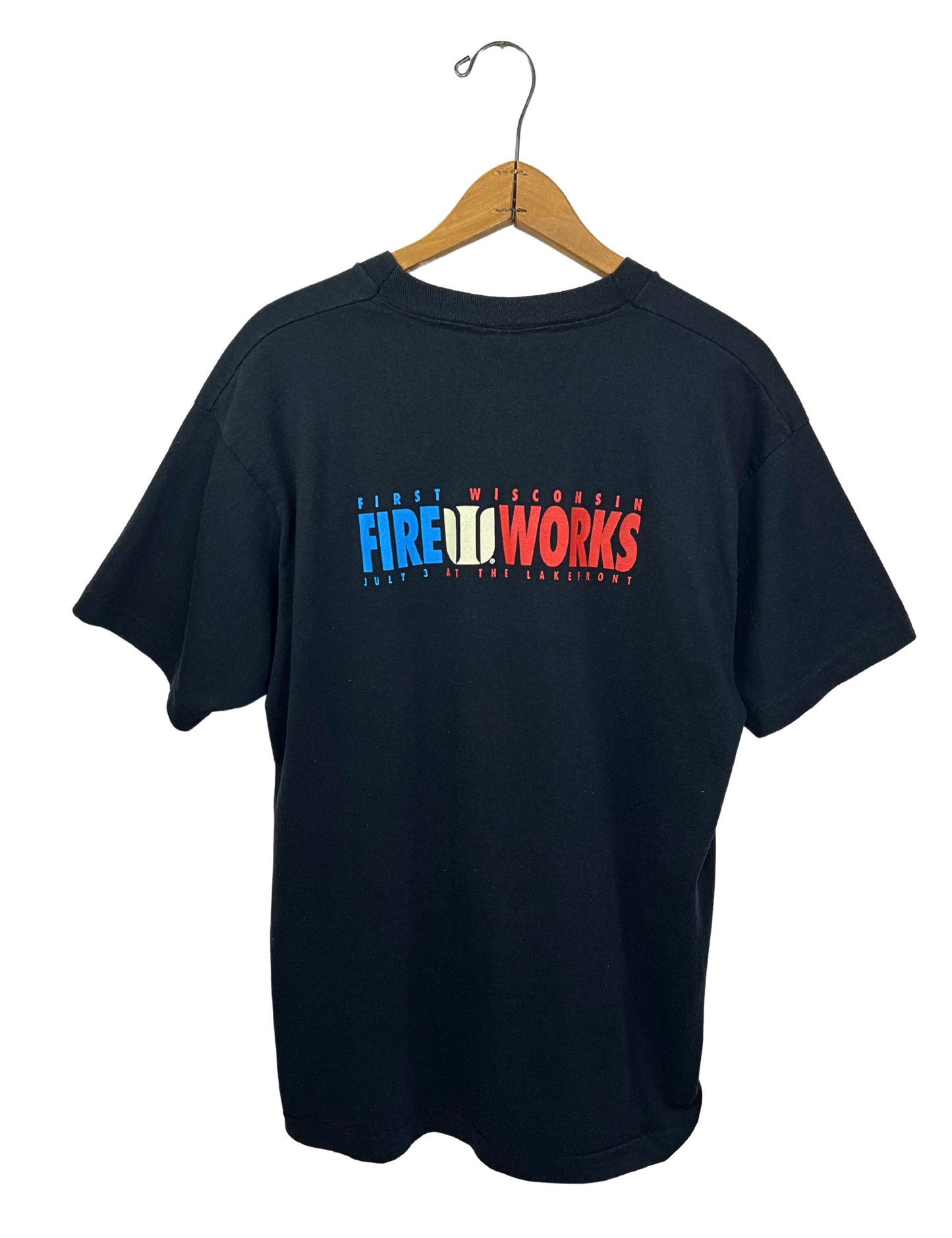 90’s Declaration of Independence July 4th, 1776 Fireworks T-shirt Size XL
