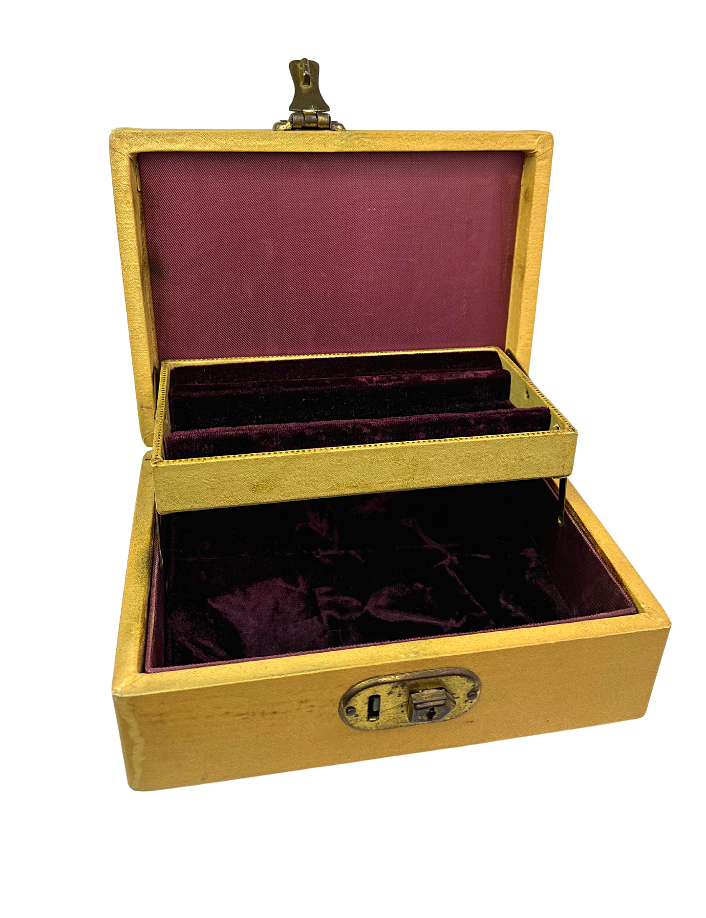 60’s Musical Velvet-Lined Jewelry Box