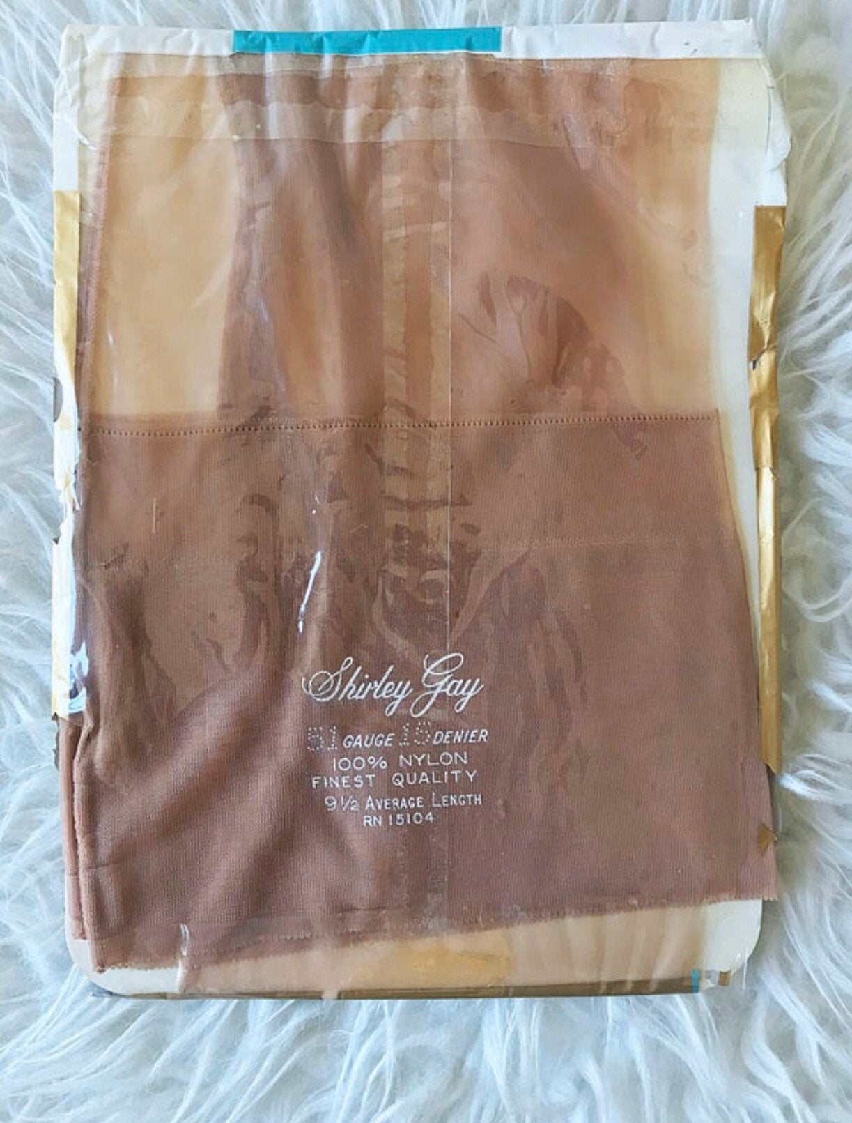 Vintage 1960's SHIRLEY GAY Retro DEADSTOCK New in Package Seamless Knee High Pantyhose Hosiery Stockings Size 9 1/2