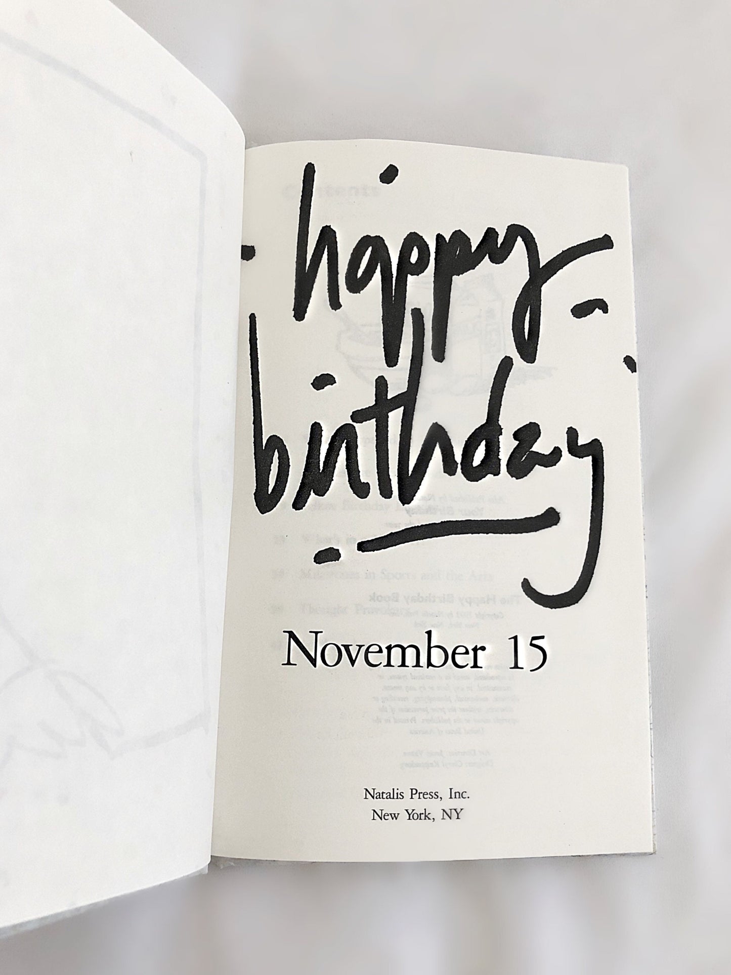 Vintage 90’s NOVEMBER 15th Happy BIRTHDAY Historical Natalis Press Hardcover Book