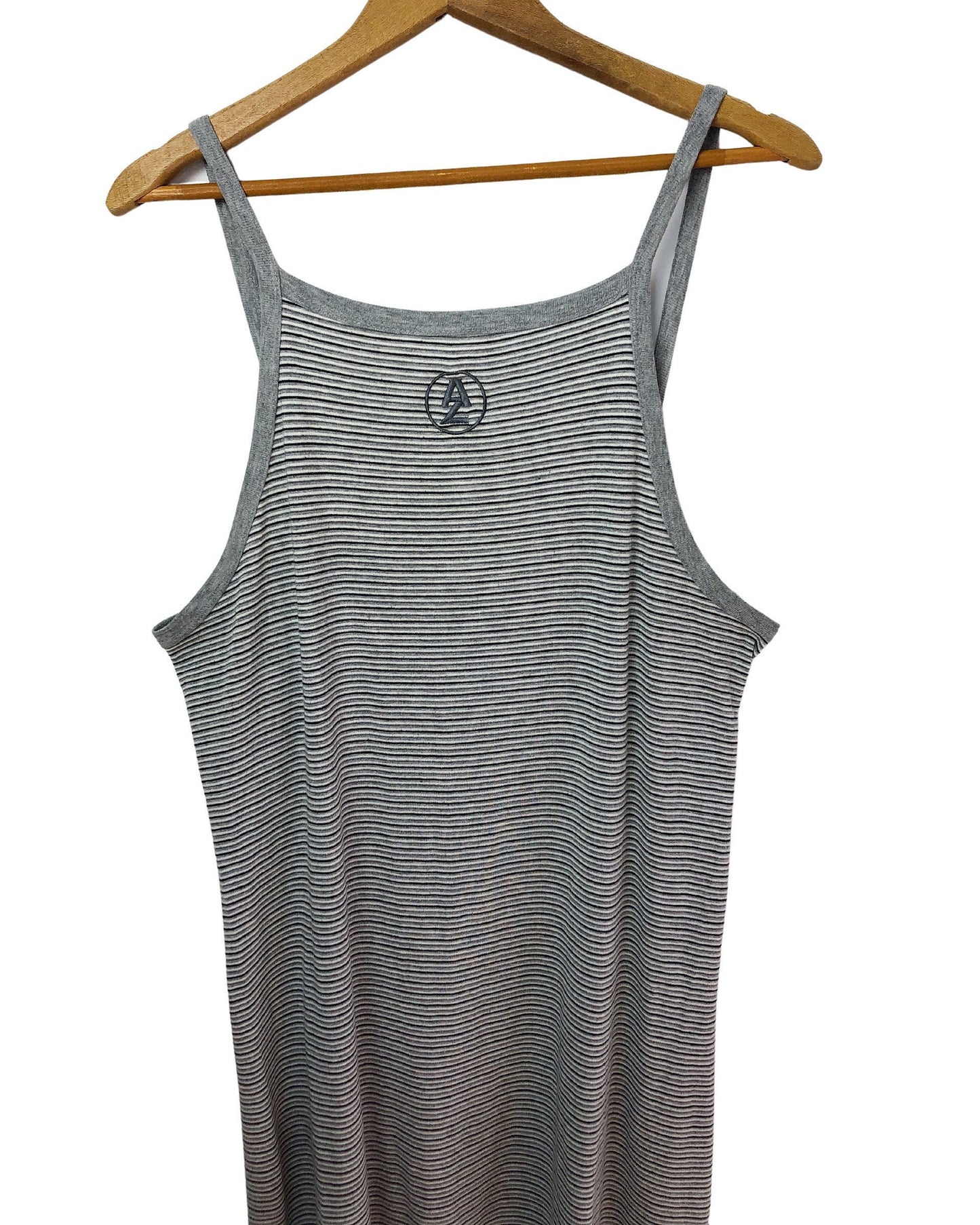 90’s ARIZONA Jeans Gray Striped Grunge Casual Cotton Dress Size Medium