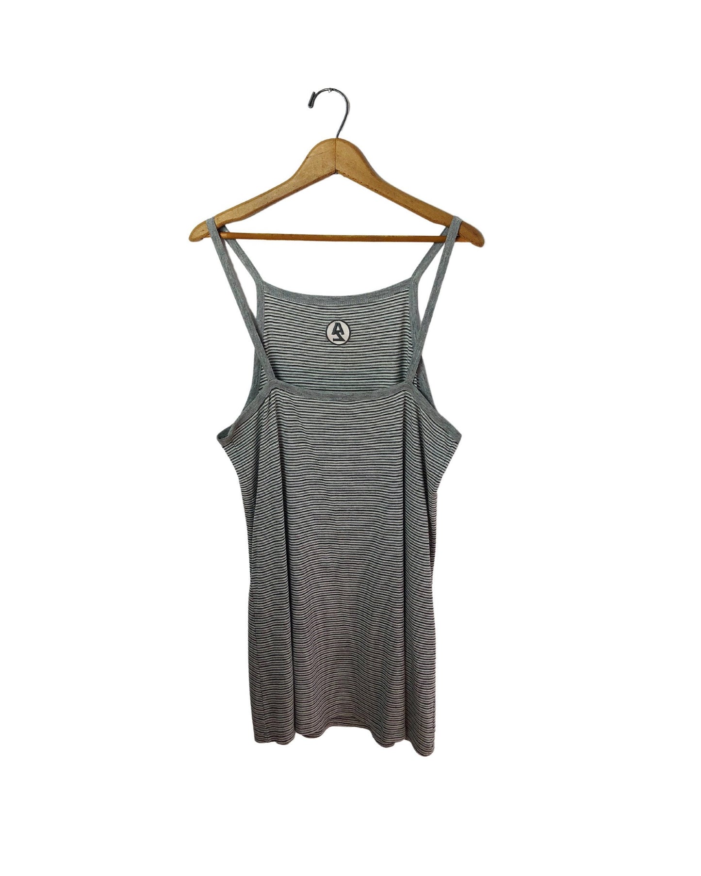 90’s ARIZONA Jeans Gray Striped Grunge Casual Cotton Dress Size Medium