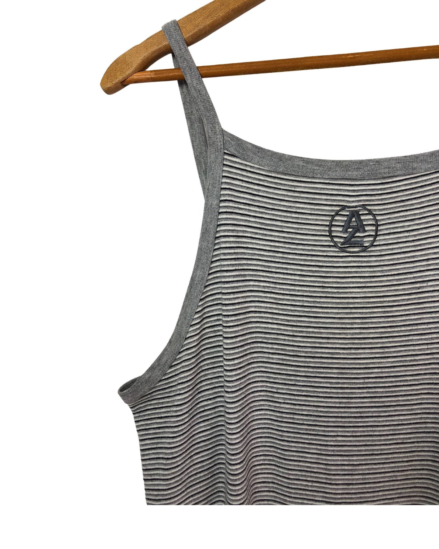 90’s ARIZONA Jeans Gray Striped Grunge Casual Cotton Dress Size Medium