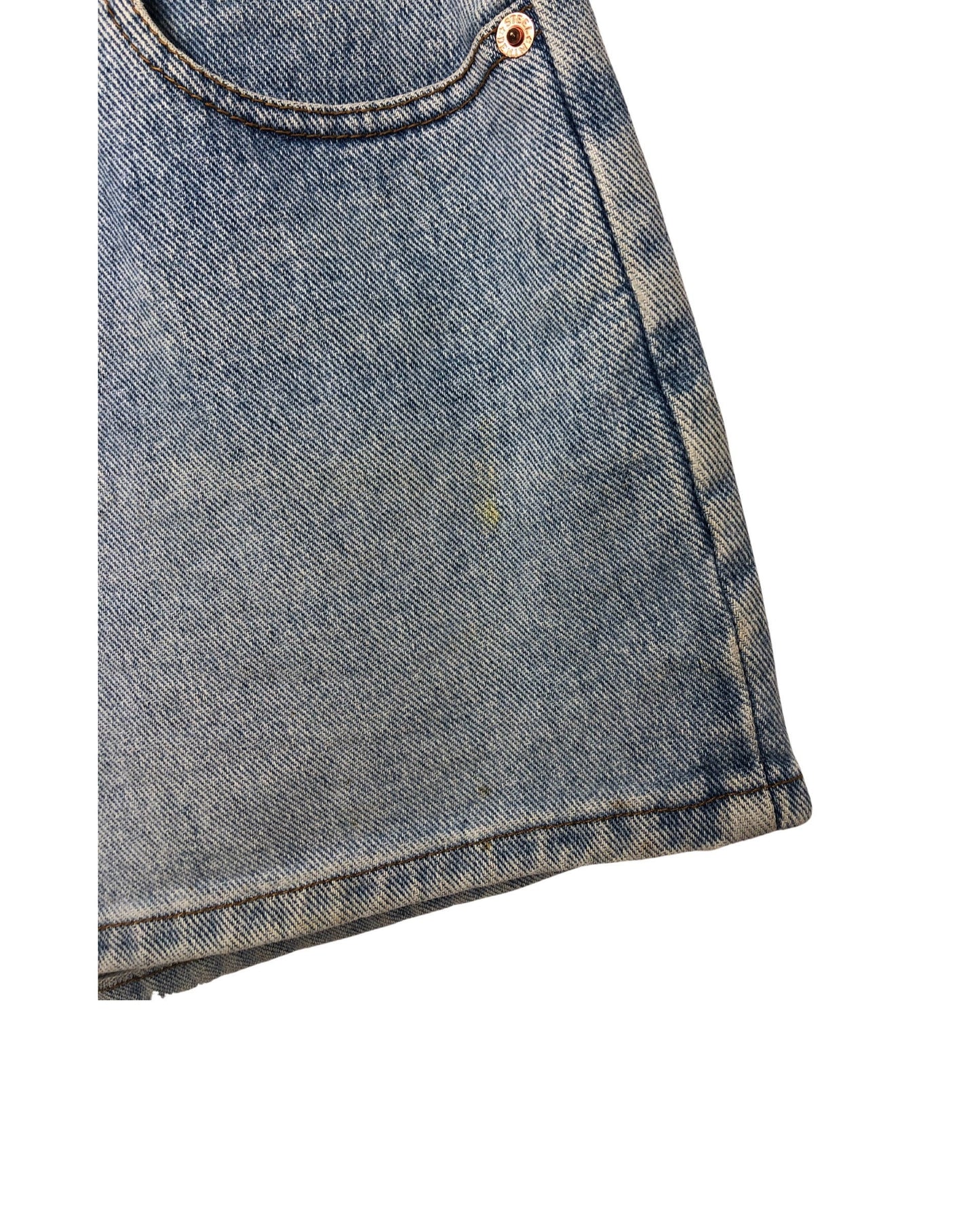 Vintage 90’s STEEL DENIM 5 Pocket 3” Short Jean Shorts Wms Size 24