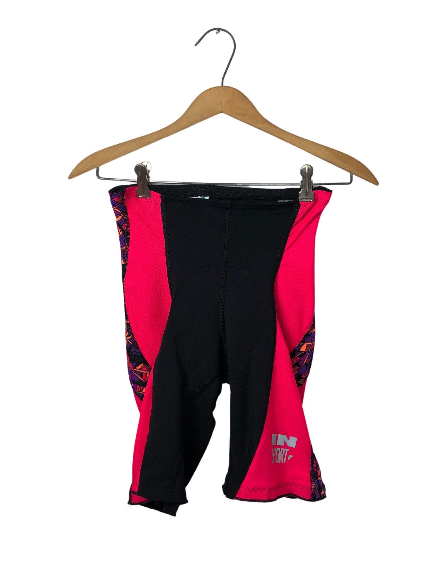 90’s Neon Geometric Athletic Padded Bike Shorts Size Small