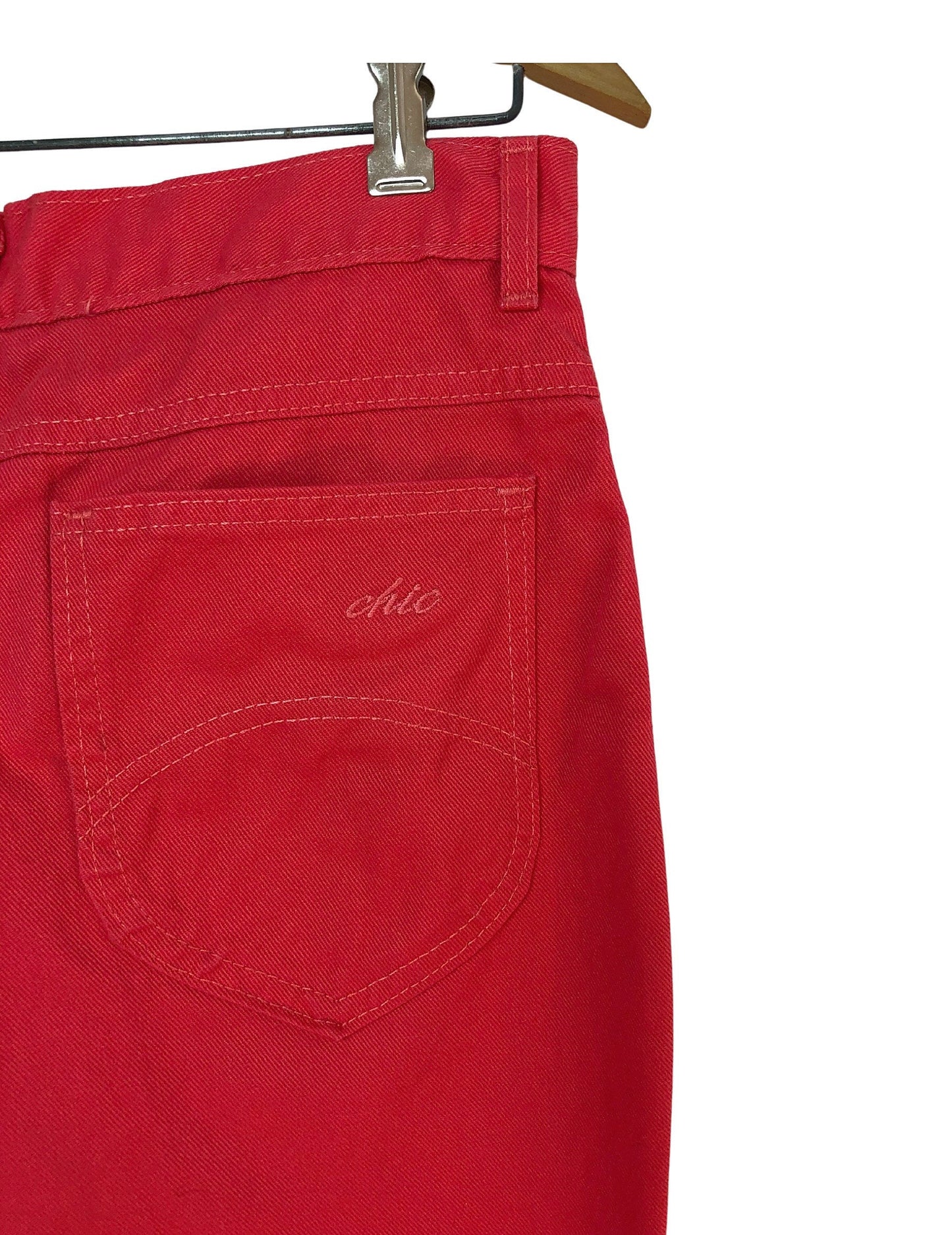 Vintage 90’s Chic Jeans Salmon Pink High Waist Tapered Leg Jeans Size 12