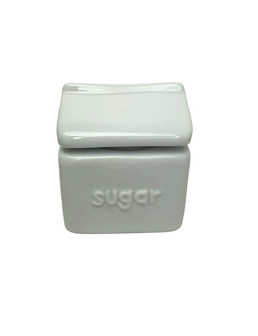 Vintage SUGAR Ceramic Milk Carton Small Container