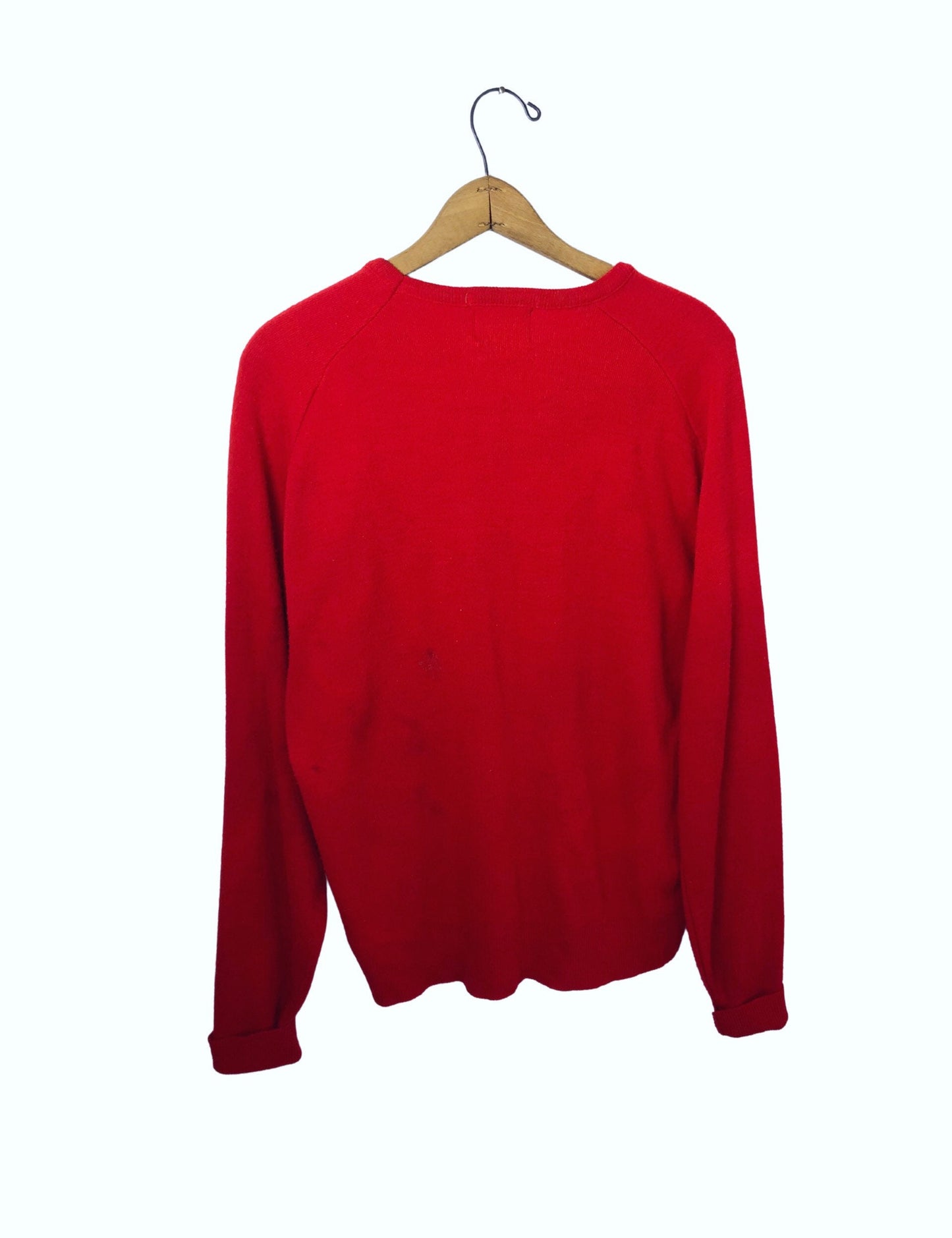 80’s Chevrolet Geo Embroidered Red Pine State V-Neck Sweater Size