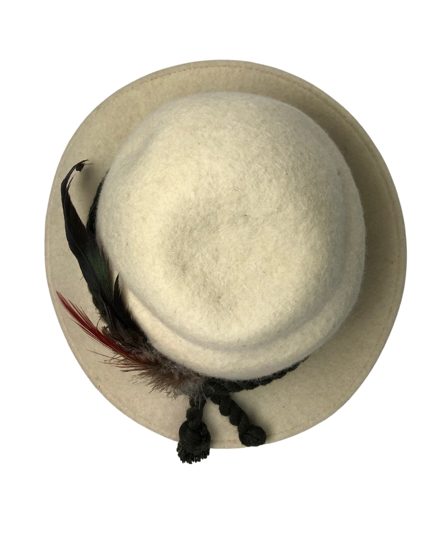 Vintage 50’s Ivory Wool Feather Fedora Fall Hat