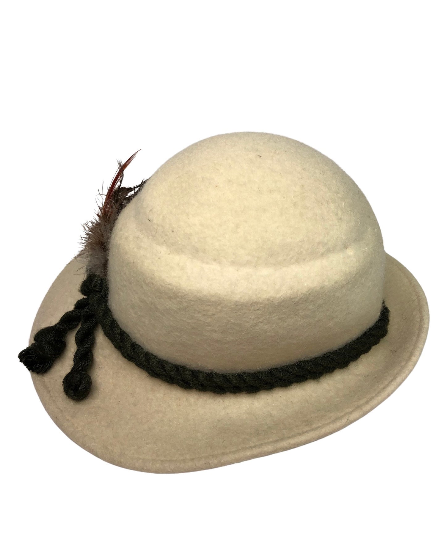 Vintage 50’s Ivory Wool Feather Fedora Fall Hat