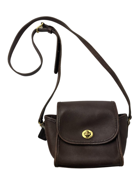 Vintage COACH Emmie Brown Leather Crossbody Purse