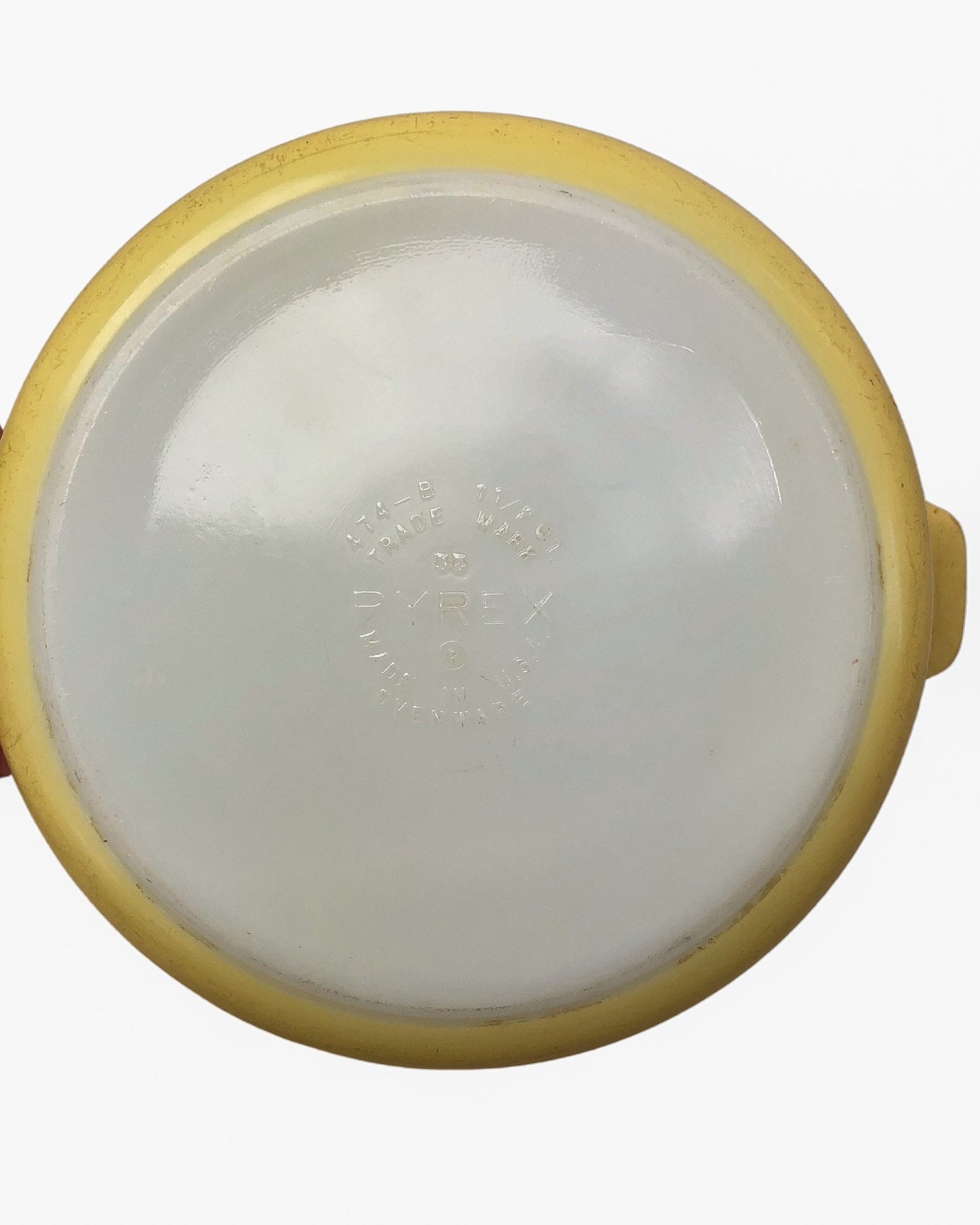 60’s Pyrex Town & Country Cross Stitch Yellow Snowflake Star Pattern 2 Quart Casserole Dish