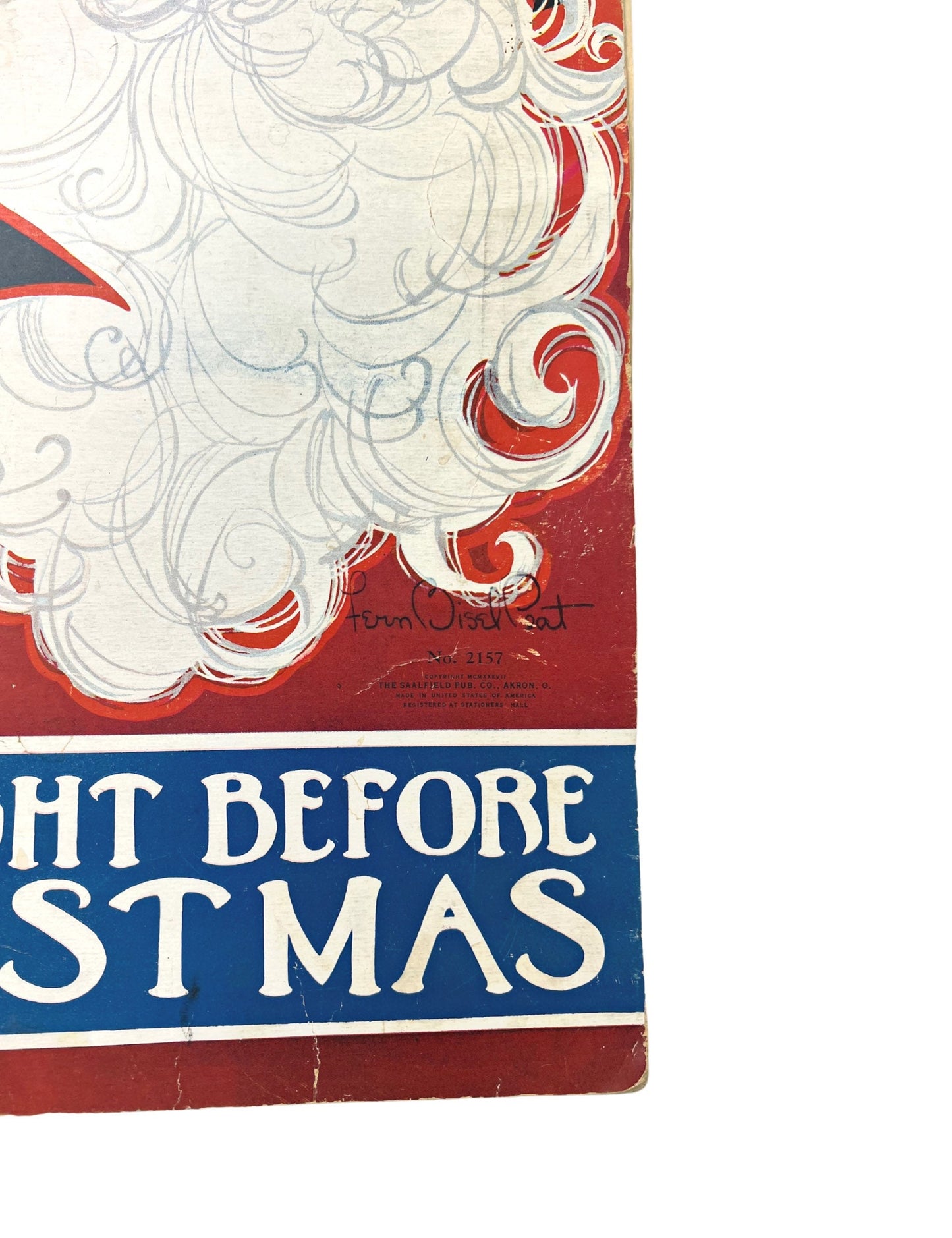 Vintage 1937 The Night Before Christmas Fern Bissel Peat Children’s Book