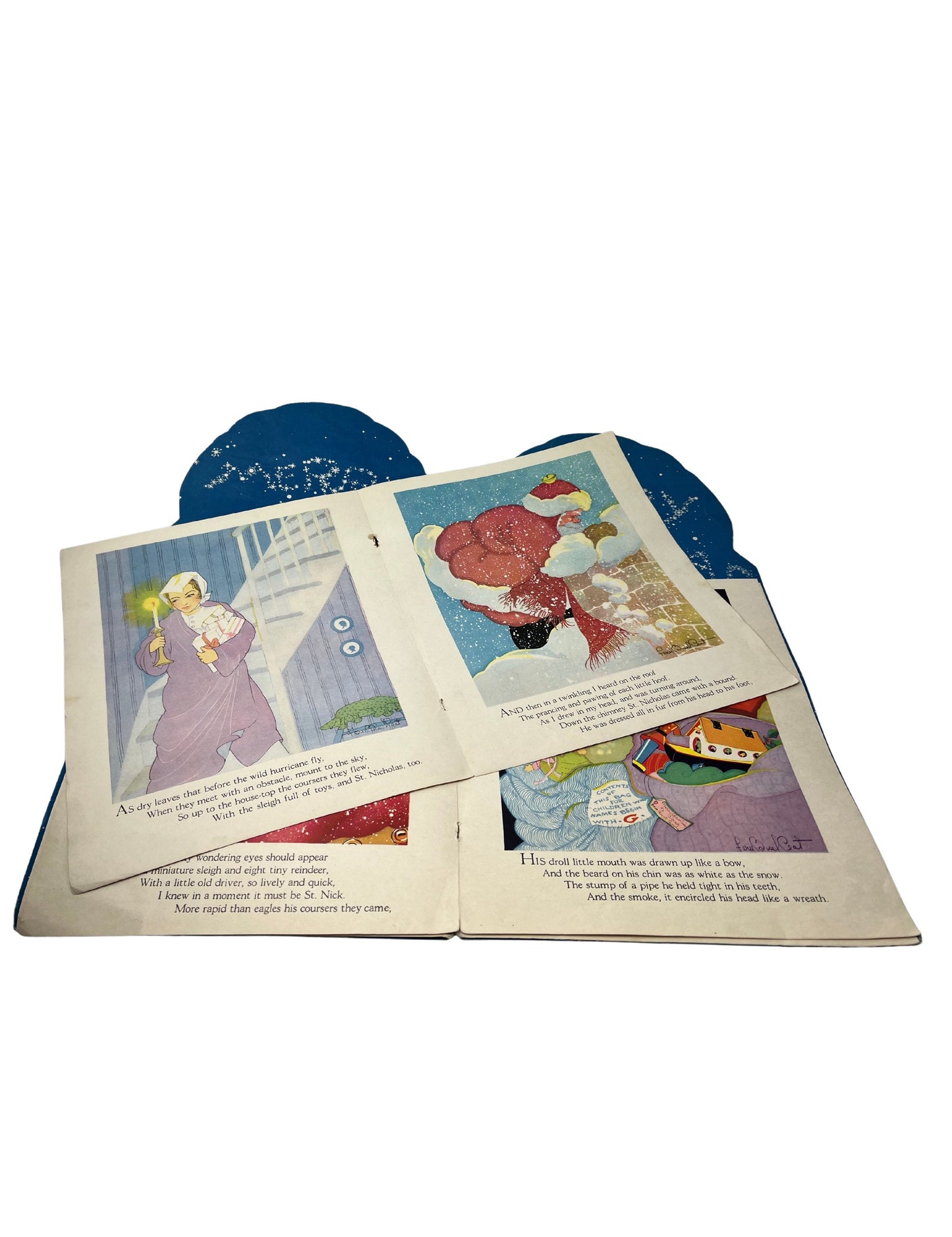 Vintage 1937 The Night Before Christmas Fern Bissel Peat Children’s Book