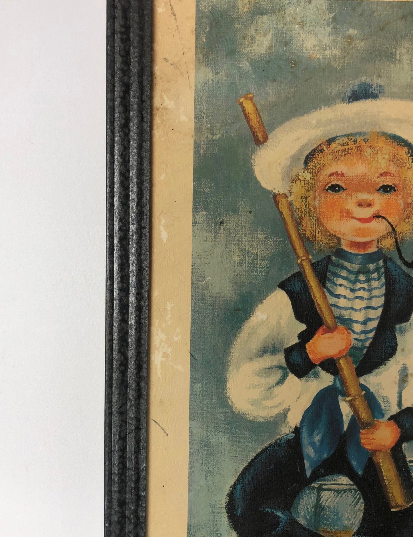 1963 Sailor Boy WM Merrill Framed Wall Art 18” x 9”