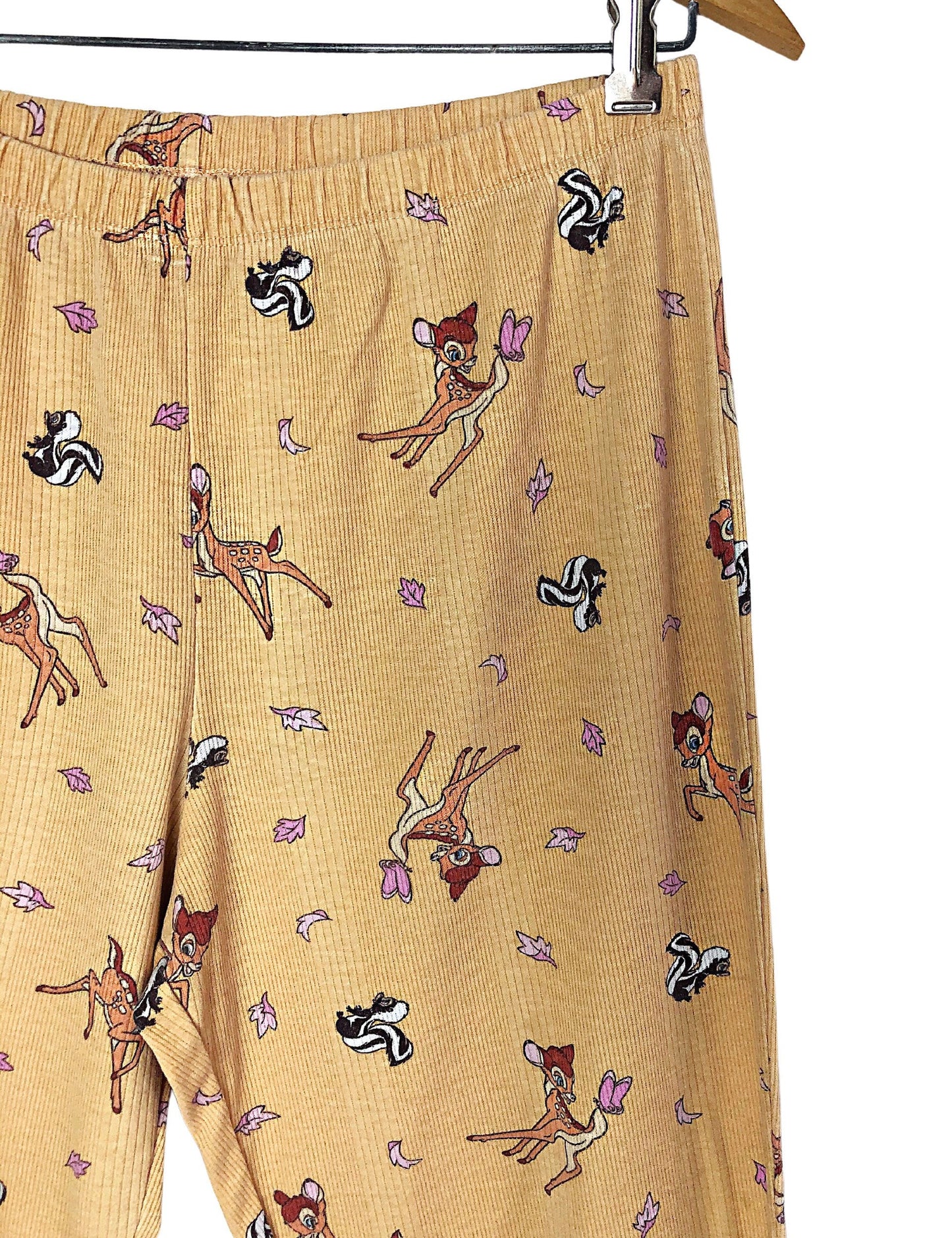 Vintage 70’s Disney BAMBI Thumper Ribbed Elastic Waist Pajama Capri Pants Size Medium