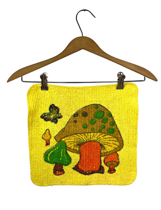 70’s Groovy Mushroom Terry Cloth Washcloth