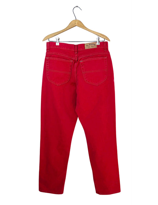90’s Riders Cherry Red Denim Tapered Leg Jeans Size 10/12
