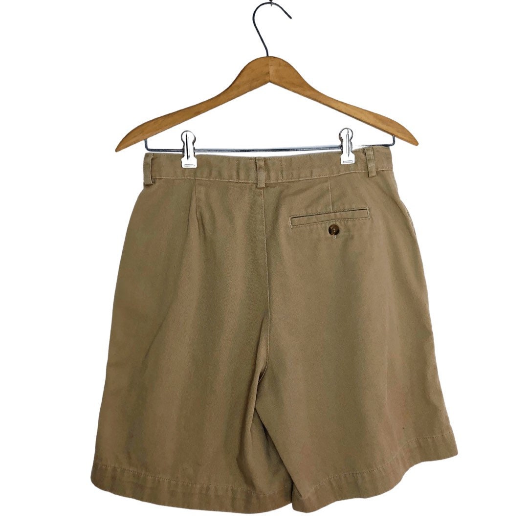 90’s Wisconsin BADGERS University of Wisconsin Collegiate 7” Pleated Khaki Shorts Size 6