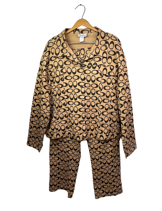 90’s GG Monogram 2pc Jacket & Pant Set Size L/XL