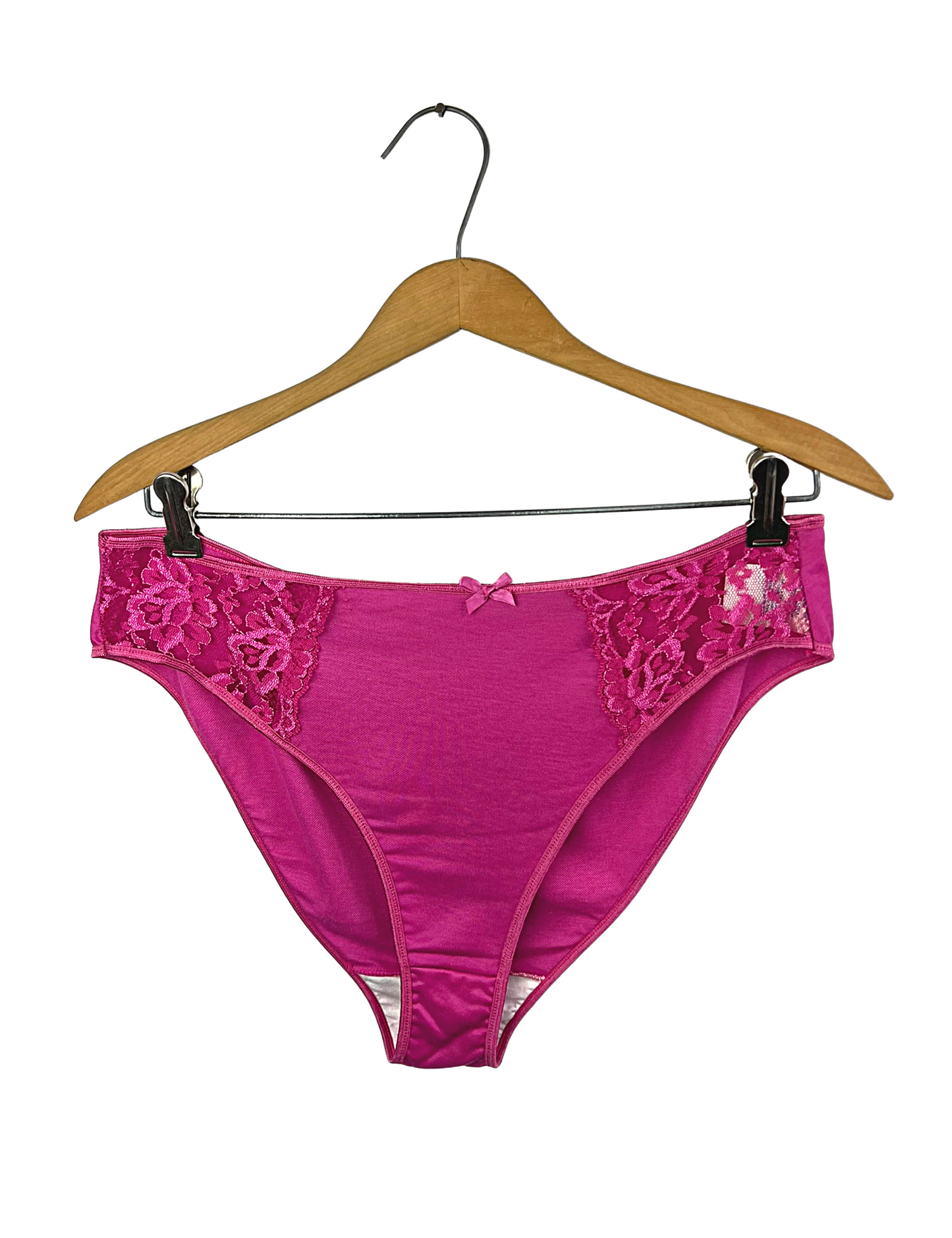 80’s Pink Lace Cotton Camisole + Panty Lingerie Set
