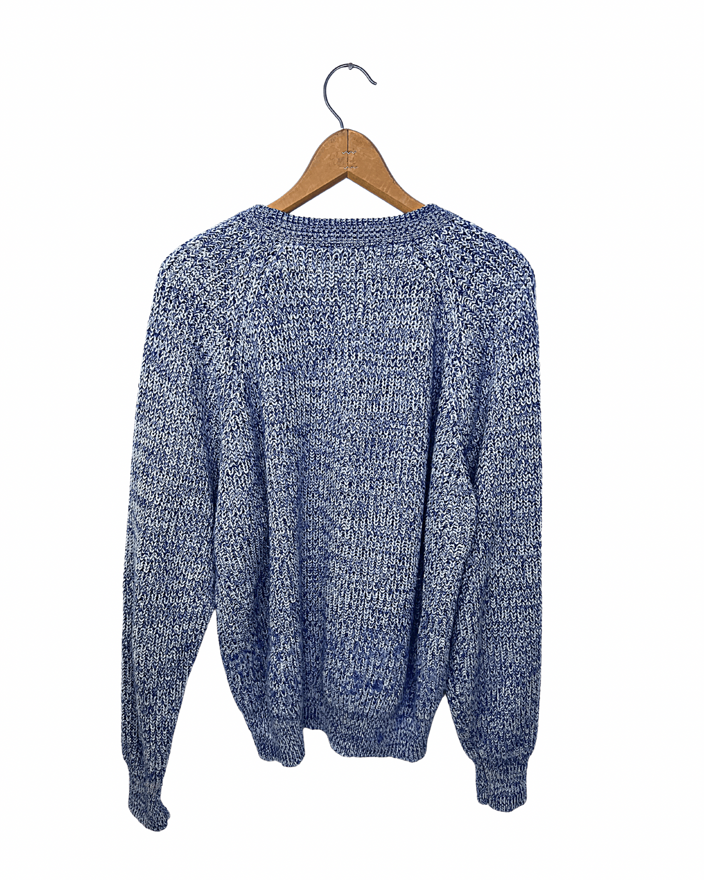 90’s Blue & White Marled St Johns Bay Chunky Crew Neck Sweater