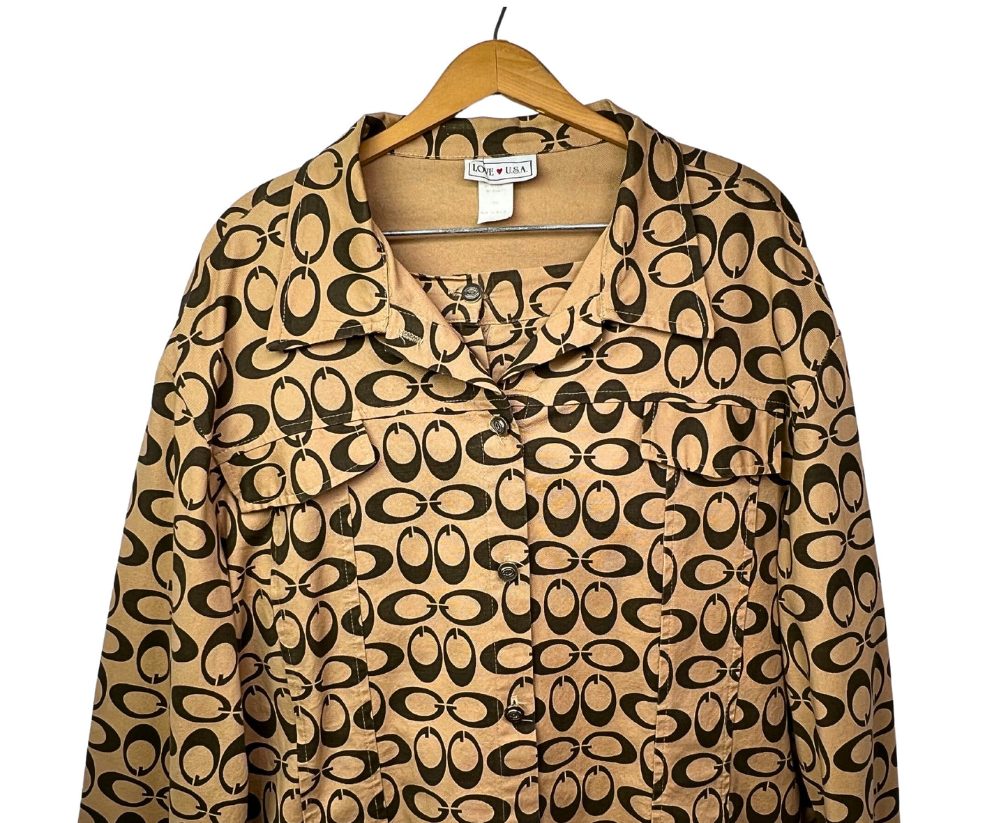 90’s GG Monogram 2pc Jacket & Pant Set Size L/XL