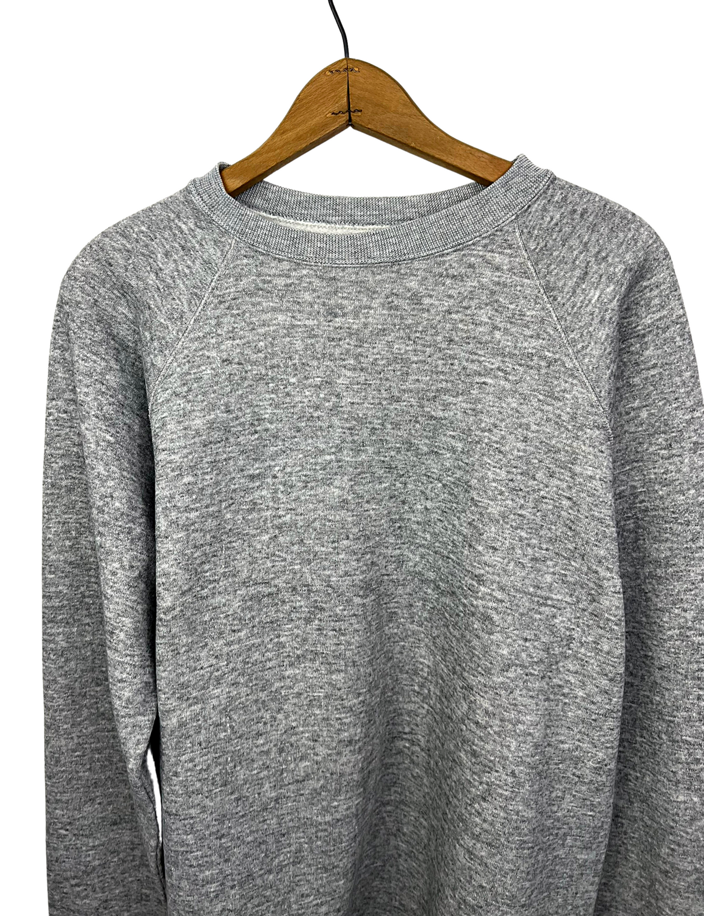 80’s Light Gray Heather Basic Super Soft Crew Sweatshirt Size L