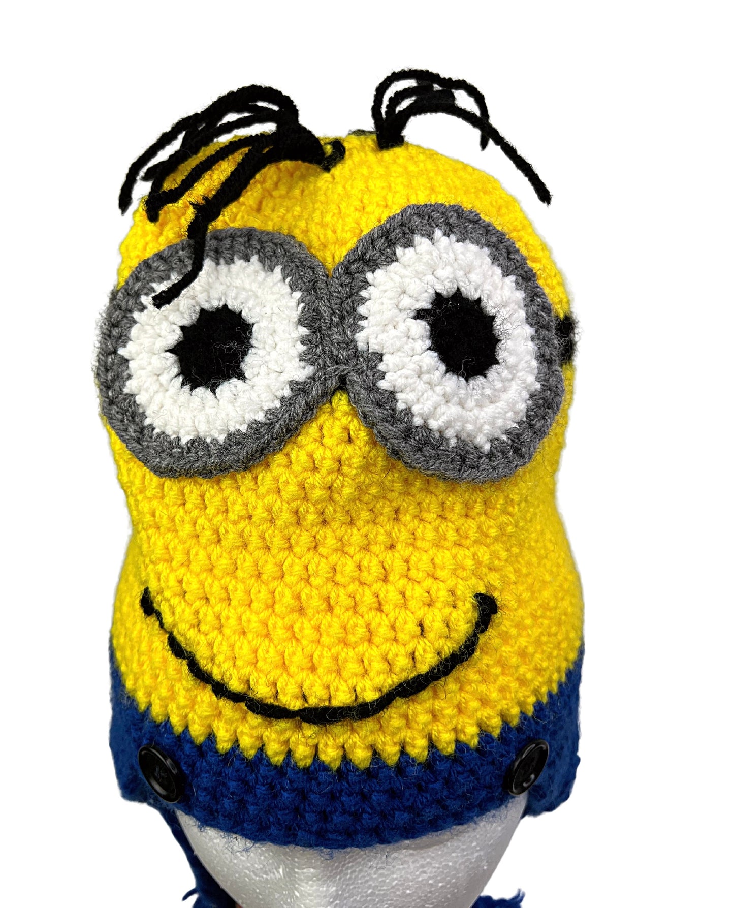 Minions Despicable Me Crocheted Tassel Hat with Ear Flaps