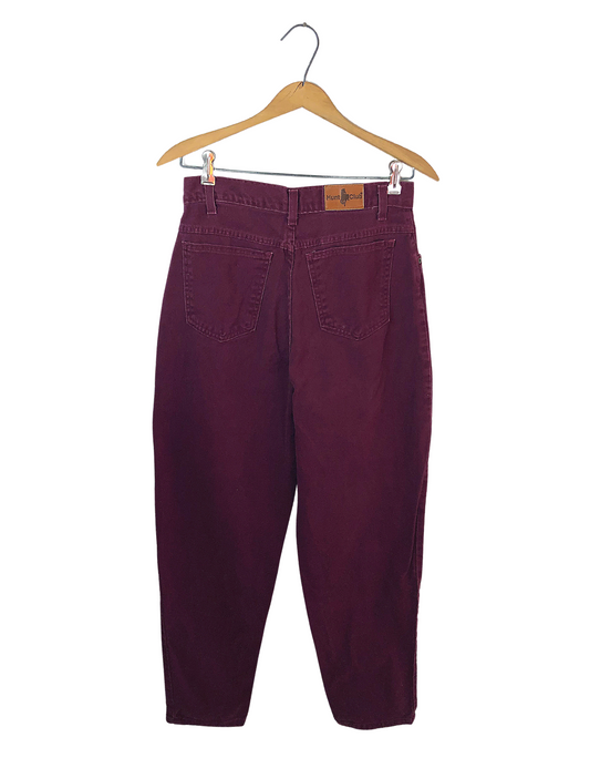 Wms Vintage 90’s Hunt Club Wine Bordeaux 5 Pocket Colored Denim High Waisted Jeans Size 4/6