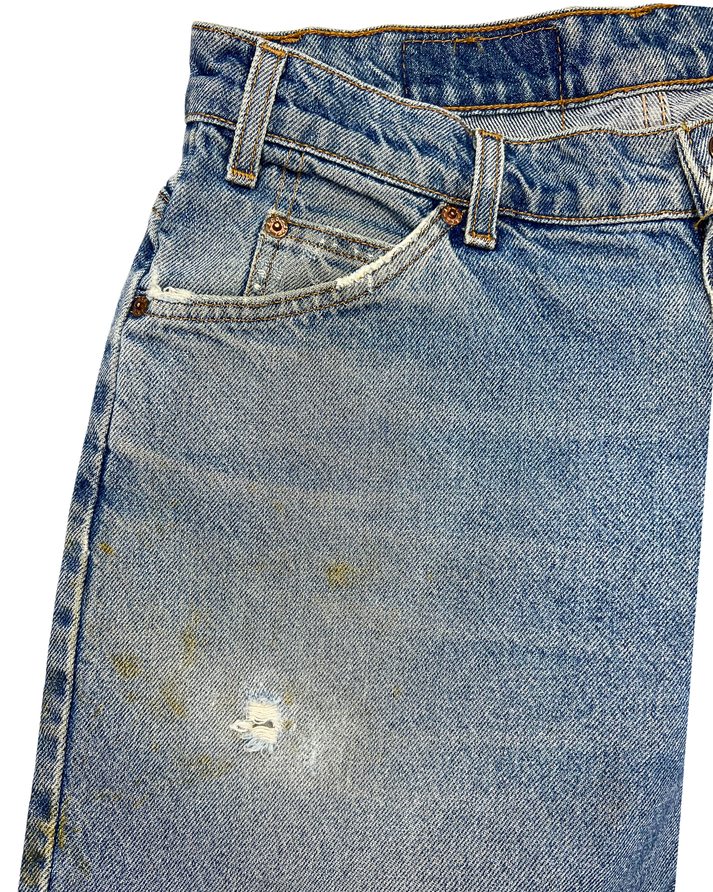80’s Orange Tab Levi Strauss 560 Loose Fit Beat Up Denim Jeans Sz 34, 32