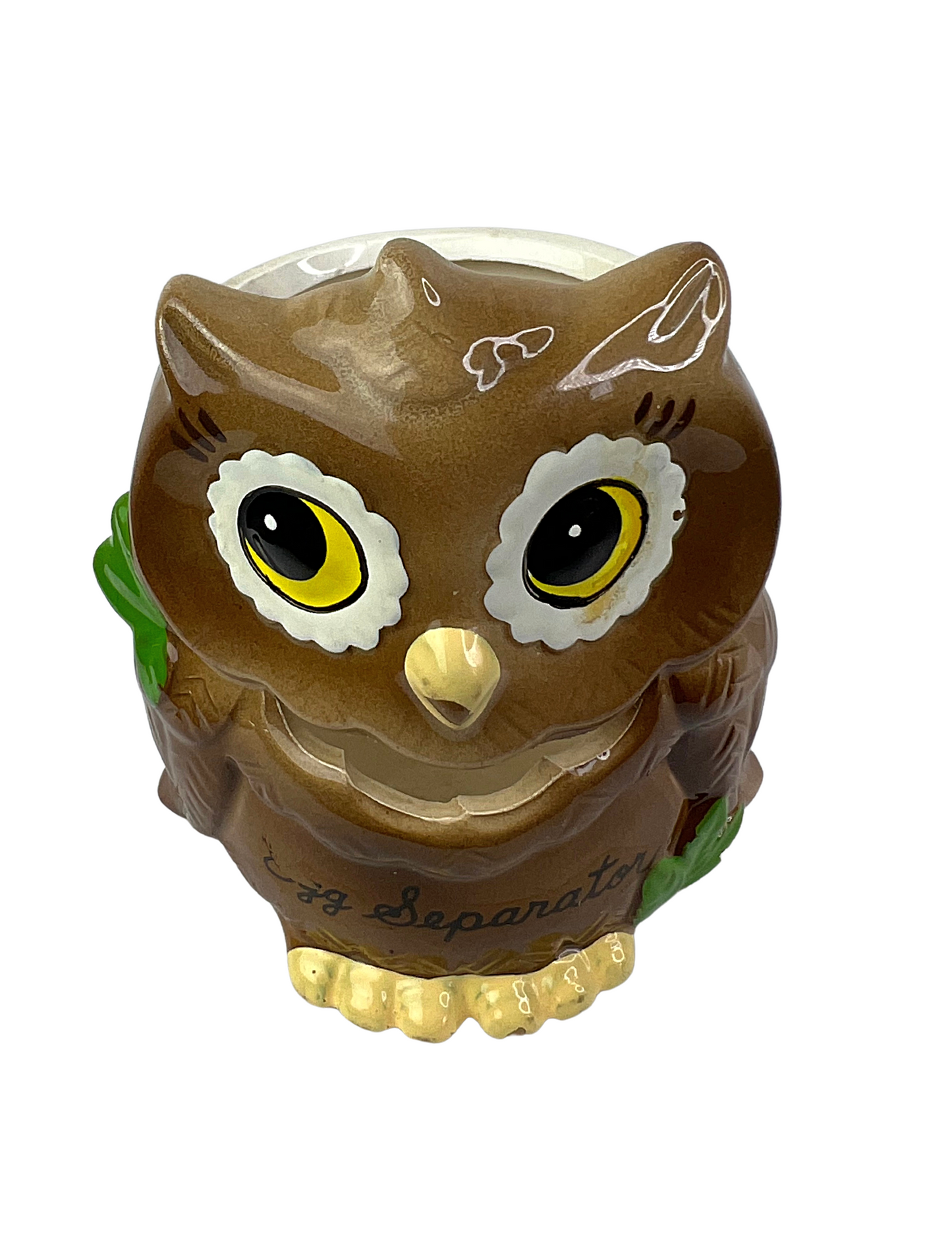 70’s Owl Retro Ceramic Egg Separator