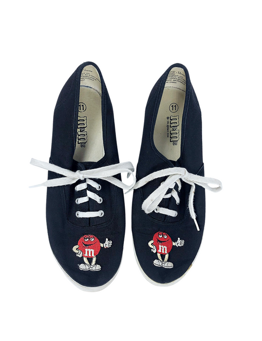 00s Y2K M&M’s Candy Embroidered Canvas Lace Up Sneakers Size 11