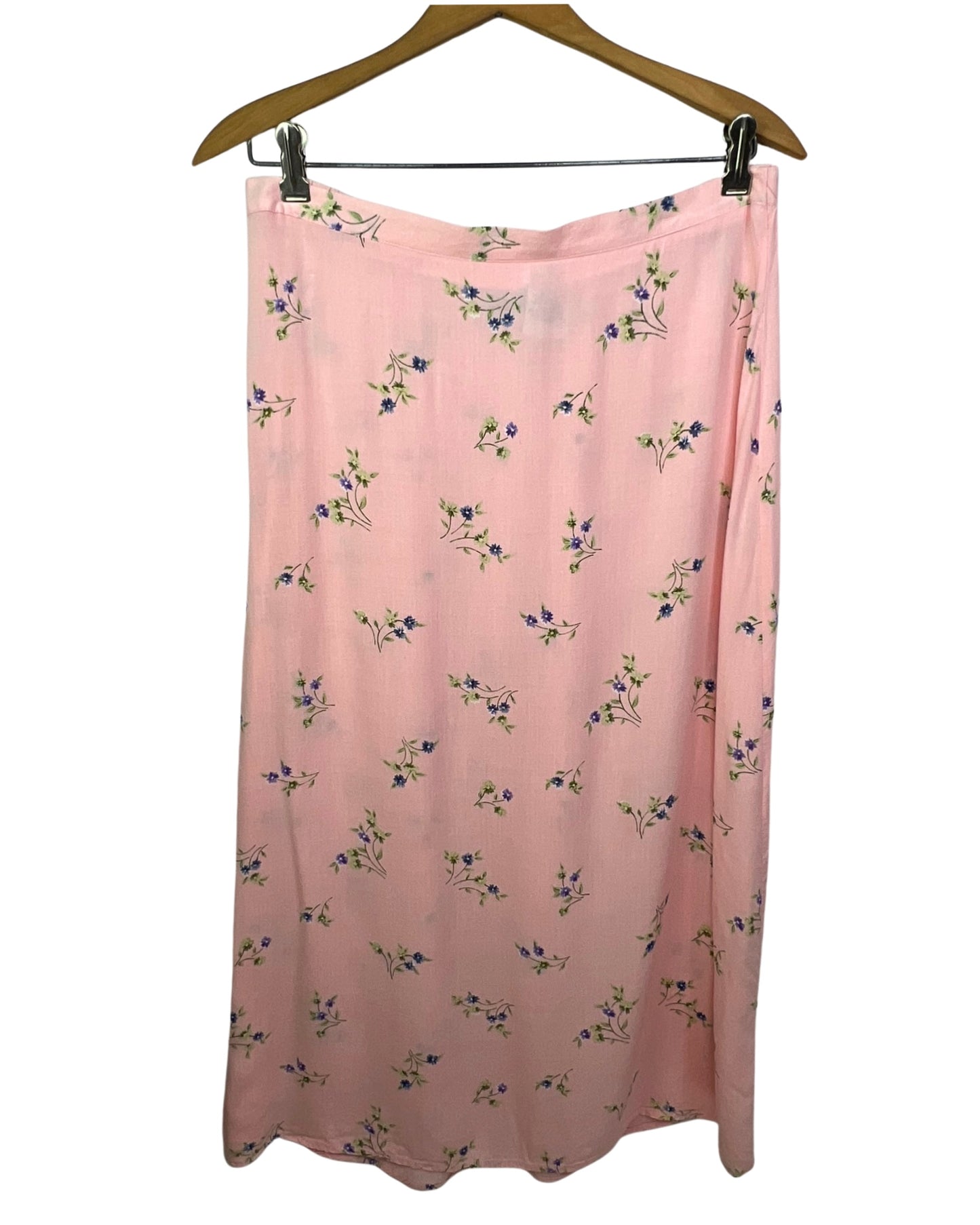 90’s Baby Pink Spring Floral Skirt Size Medium