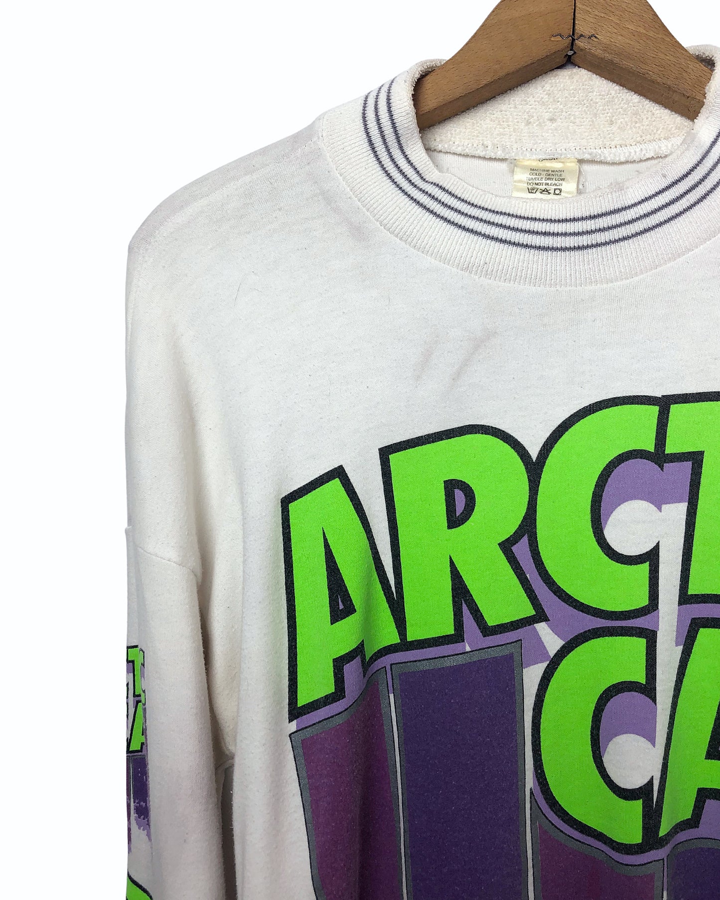 Vintage 80’s 90’s Arctic Cat Racing Team Snowmobile Padded Elbow Mockneck Tee