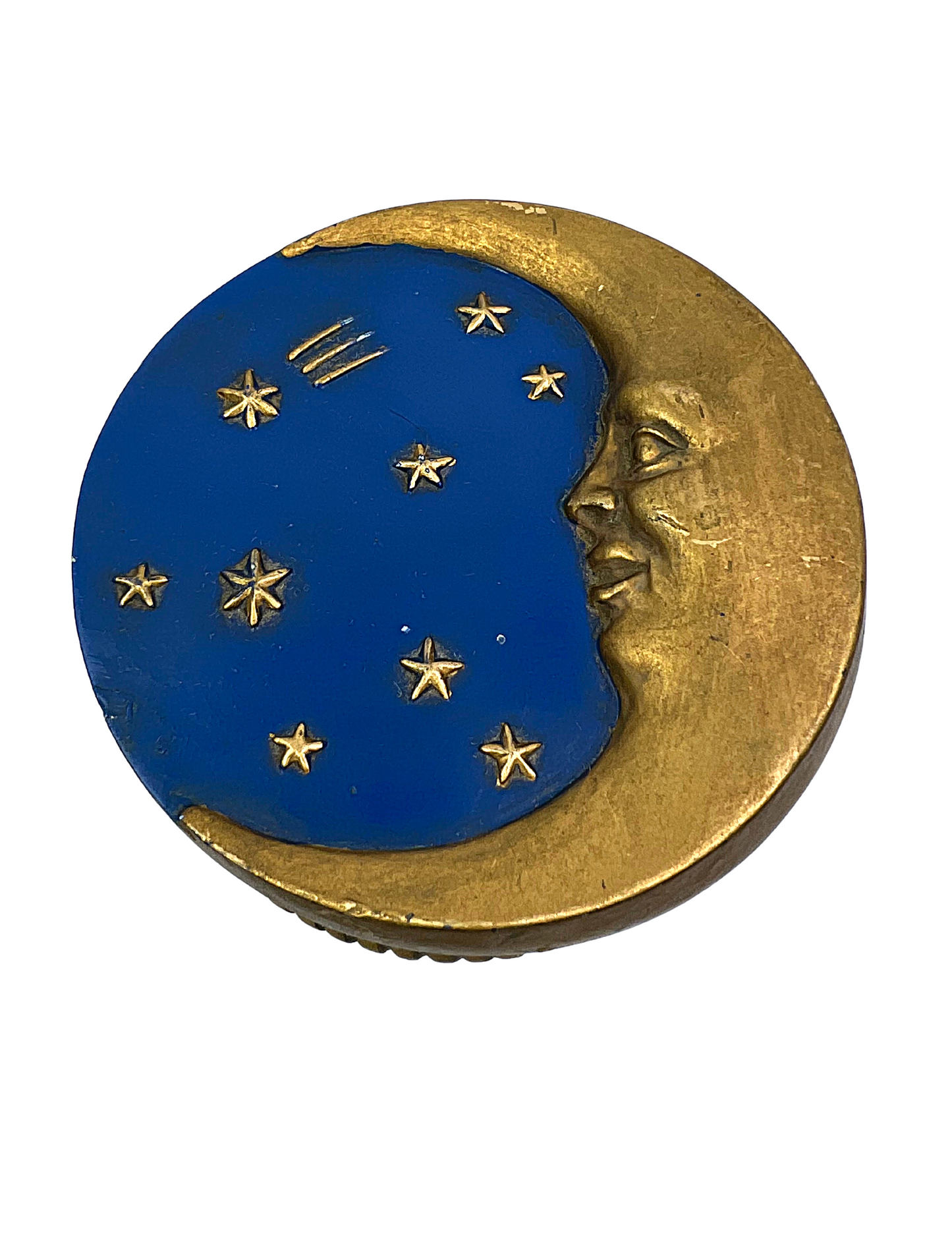 1997 Celestial Crescent Moon 2 pc Jewelry Ring Catchall Box