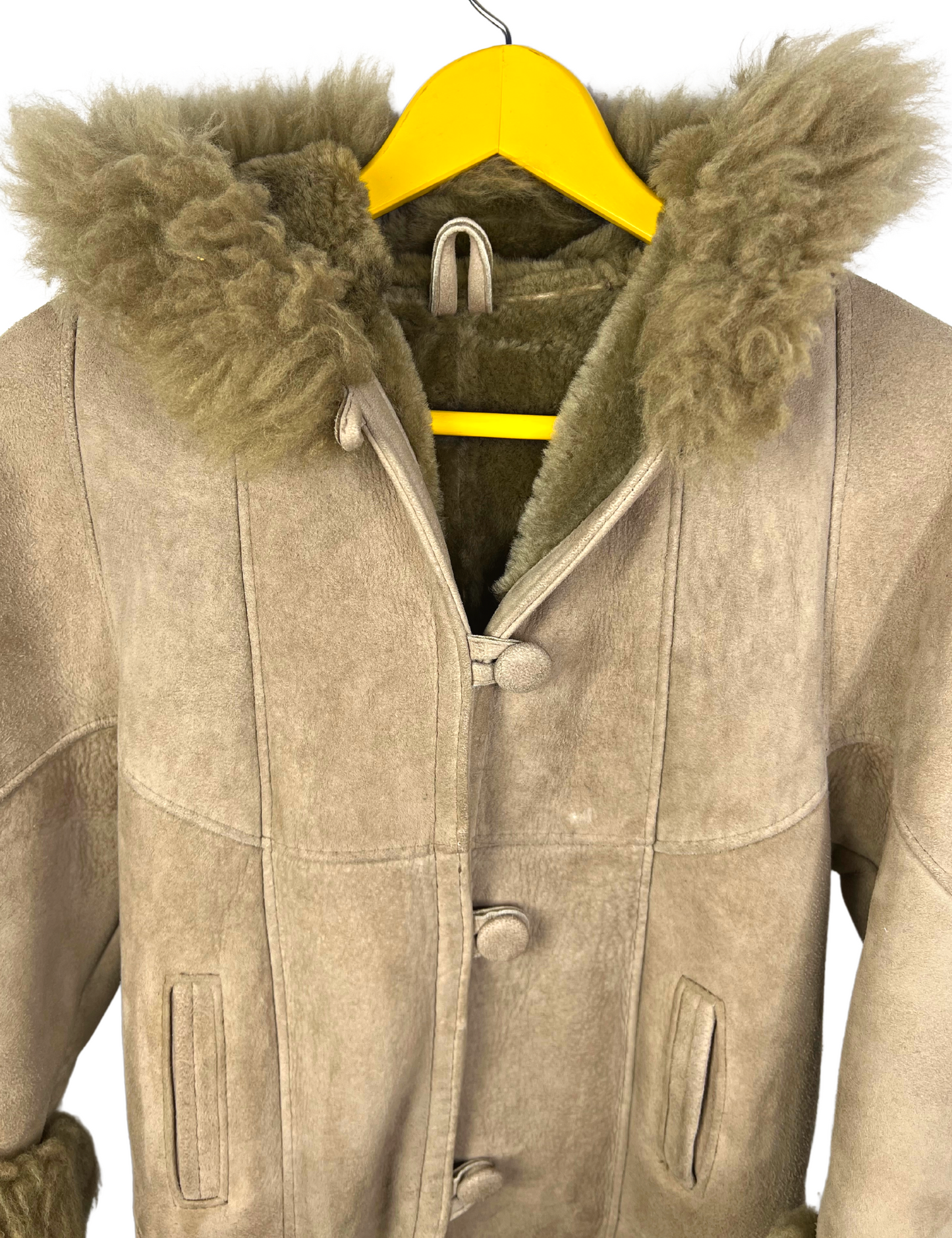 90’s Y2K Penny Lane Suede Fur Trim Jacket Size XS