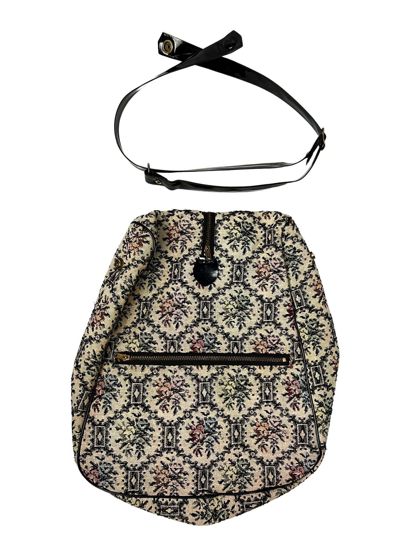 60's Needlepoint Tapestry Travel Shoe Bag