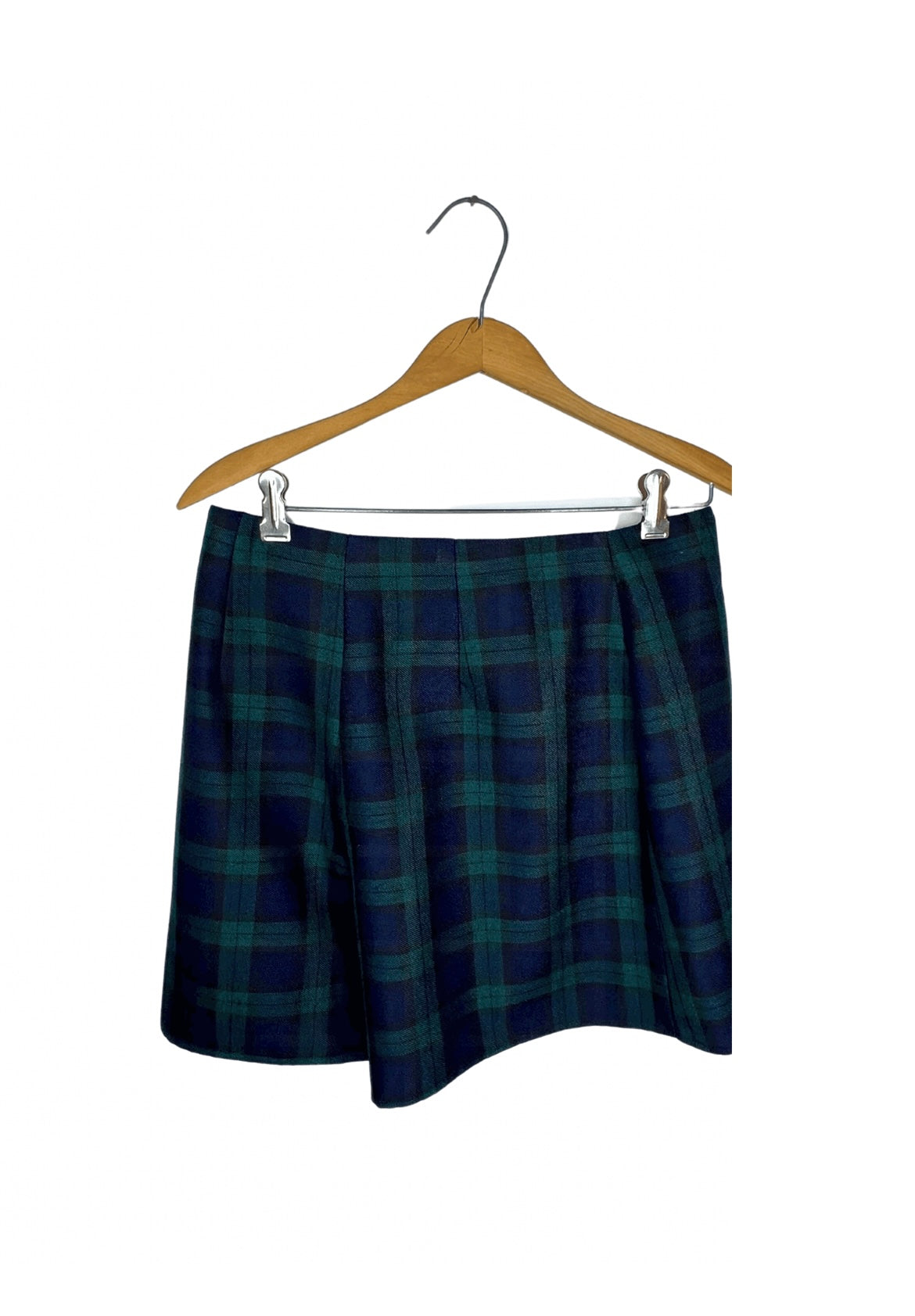 Vintage 90’s Blackwatch Plaid Schoolgirl Mini Skort Skirt