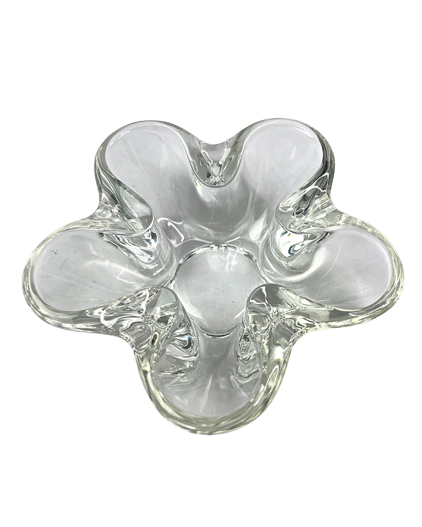 70’s 80’s Clear Flower Bowl