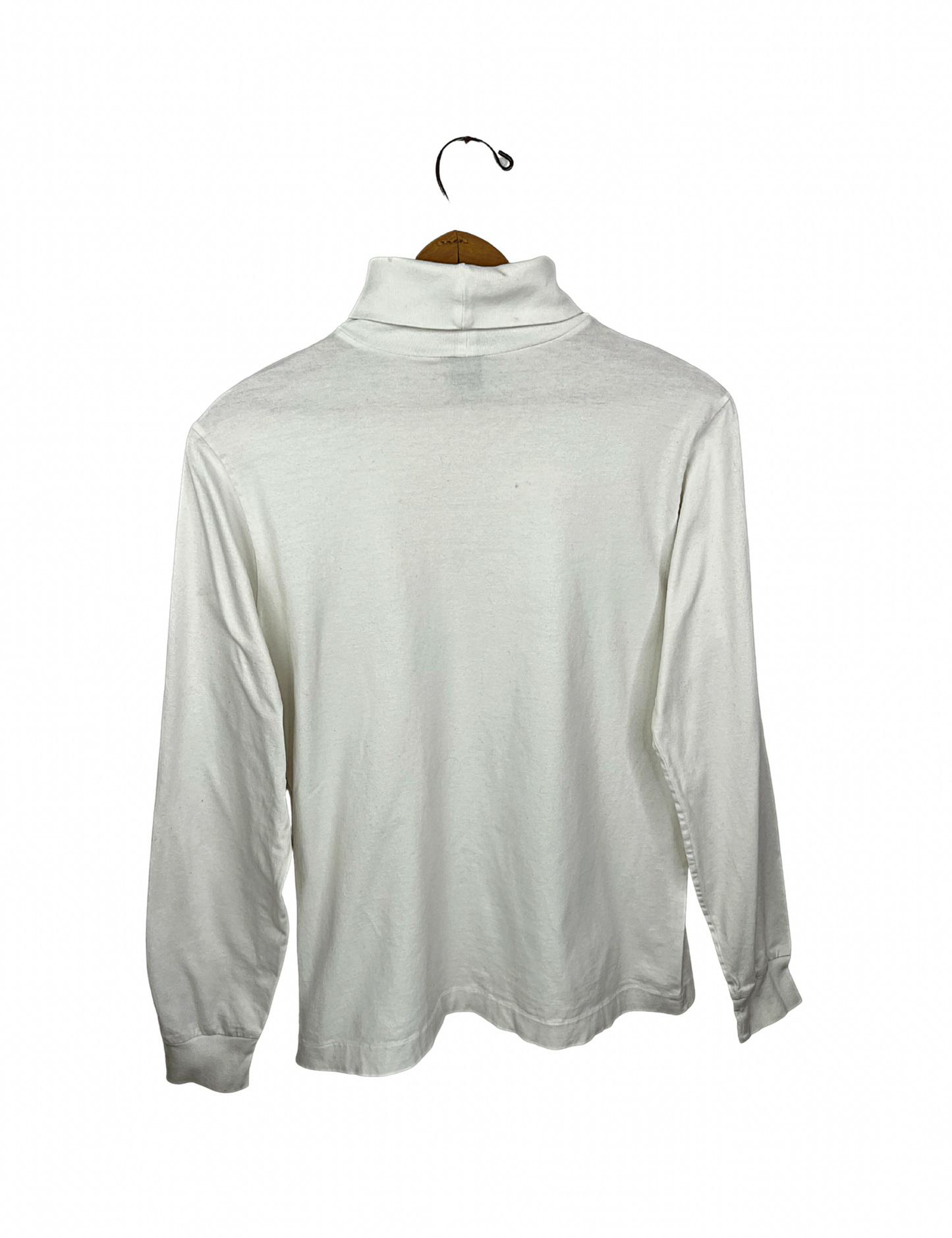 90’s Lands End White 100% Cotton Turtleneck