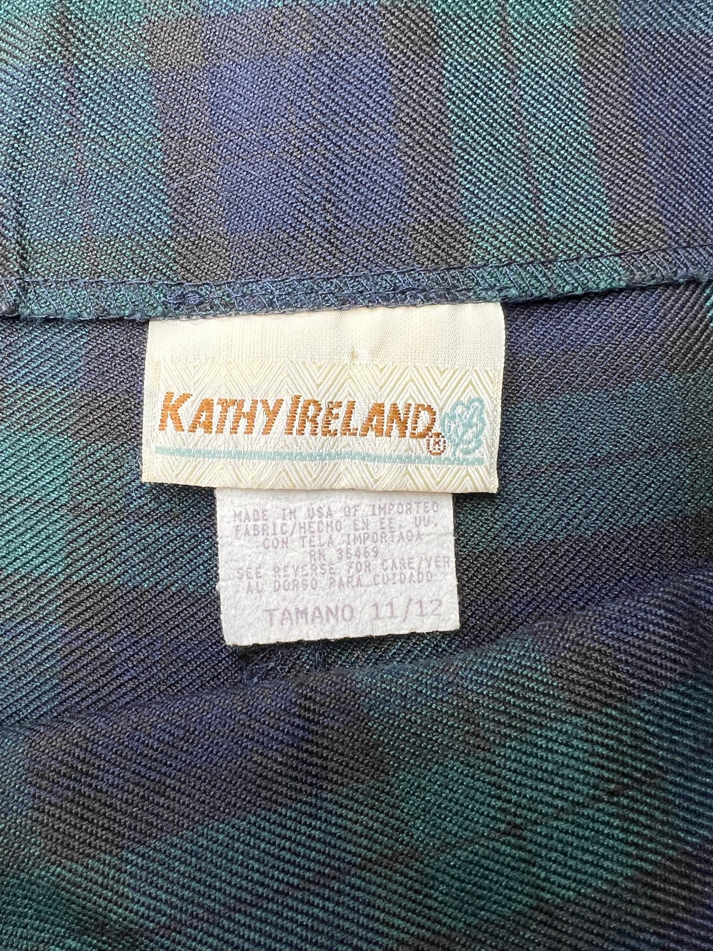 Vintage 90’s Blackwatch Plaid Schoolgirl Mini Skort Skirt