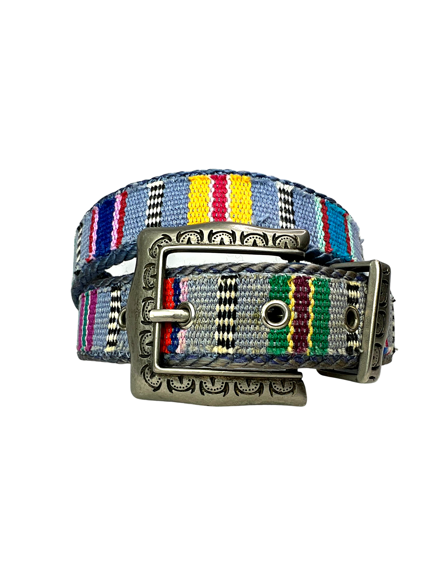 90’s Woven Multicolor Textile Belt Sz S