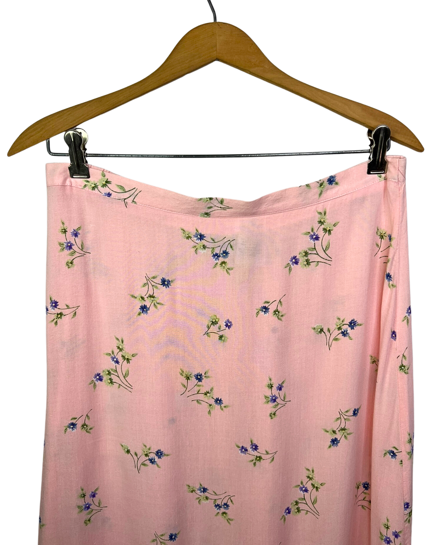 90’s Baby Pink Spring Floral Skirt Size Medium