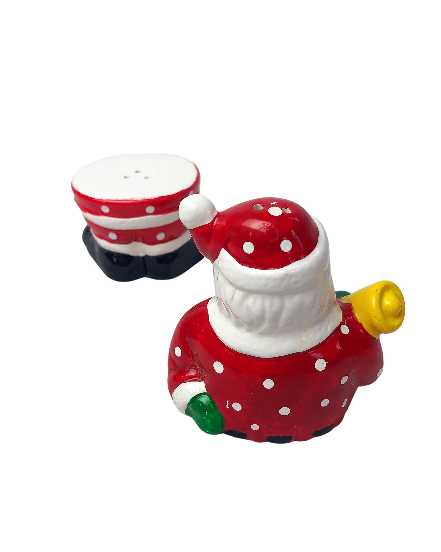 Vintage 90’s Santa Salt & Pepper Stackable Ceramic Christmas Shakers