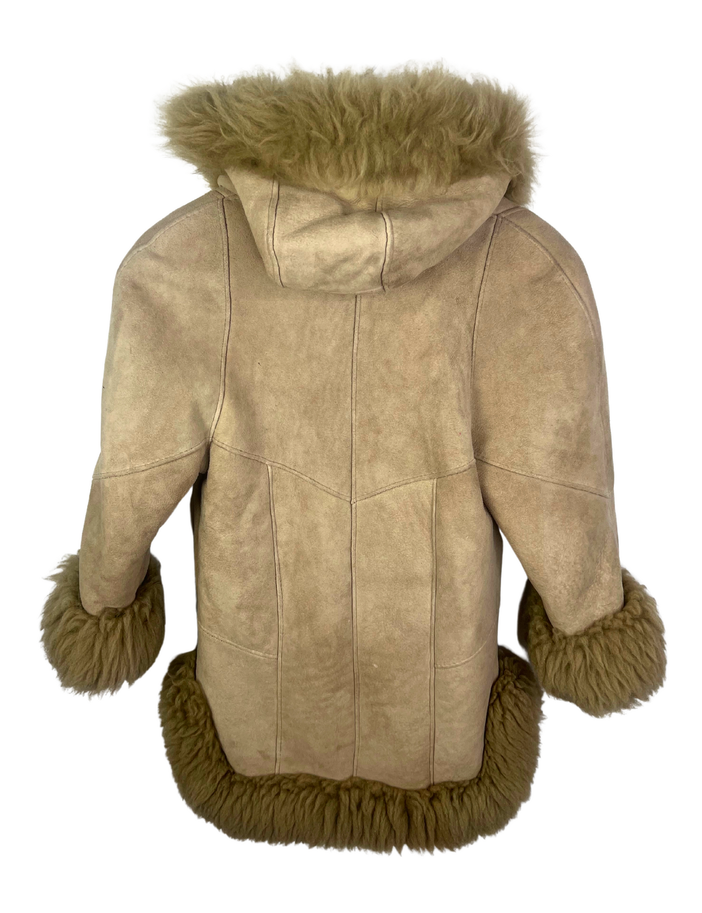 90’s Y2K Penny Lane Suede Fur Trim Jacket Size XS